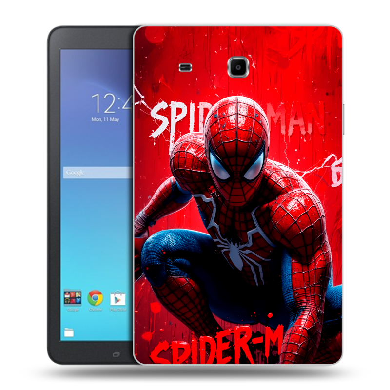 Силиконовый чехол на Samsung Galaxy Tab E 9.6 с принтом Spiderman Человек паук Силиконовый чехол на Samsung Galaxy Tab E 9.6 с принтом Spiderman Человек паук