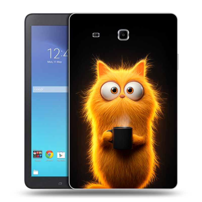 Силиконовый чехол на Samsung Galaxy Tab E 9.6 с принтом Смешной кот Силиконовый чехол на Samsung Galaxy Tab E 9.6 с принтом Смешной кот