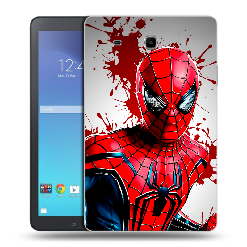 Силиконовый чехол на Samsung Galaxy Tab E 9.6 с принтом Spiderman Человек паук Силиконовый чехол на Samsung Galaxy Tab E 9.6 с принтом Spiderman Человек паук