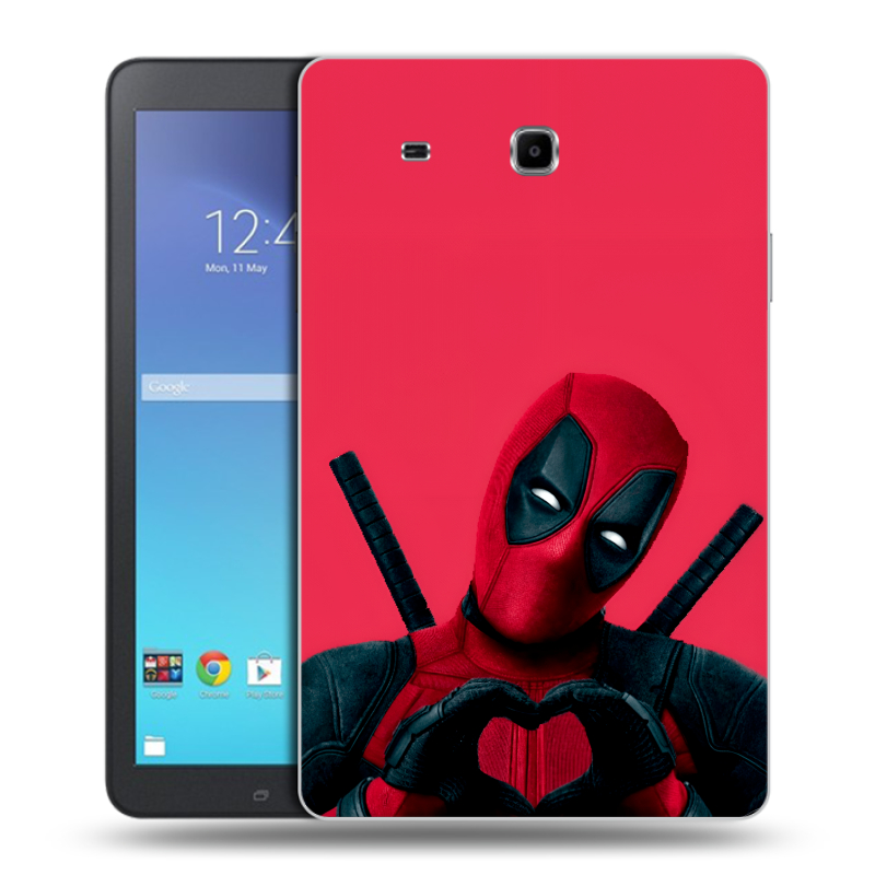 Силиконовый чехол на Samsung Galaxy Tab E 9.6 с принтом Дедпул Deadpool Силиконовый чехол на Samsung Galaxy Tab E 9.6 с принтом Дедпул Deadpool