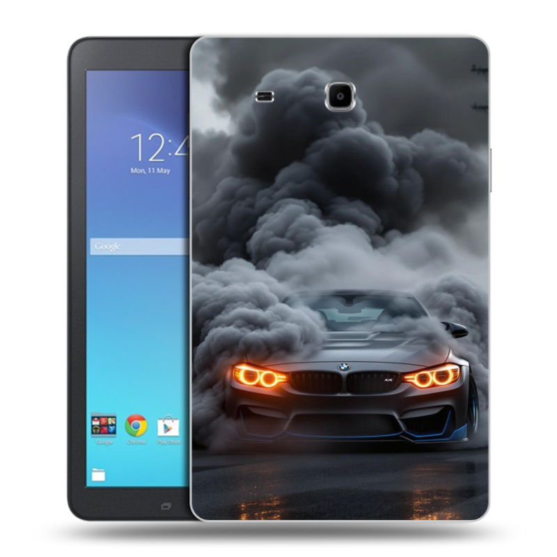 Силиконовый чехол на Samsung Galaxy Tab E 9.6 с принтом BMW БМВ Силиконовый чехол на Samsung Galaxy Tab E 9.6 с принтом BMW БМВ