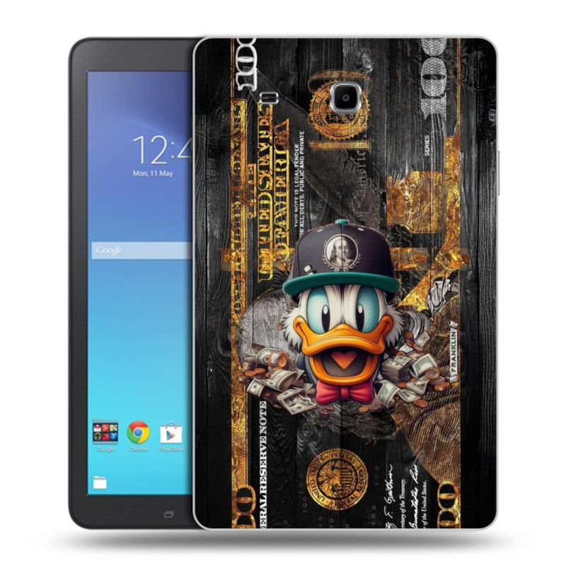 Силиконовый чехол на Samsung Galaxy Tab E 9.6 с принтом Дональд Дак Доллар Силиконовый чехол на Samsung Galaxy Tab E 9.6 с принтом Дональд Дак Доллар