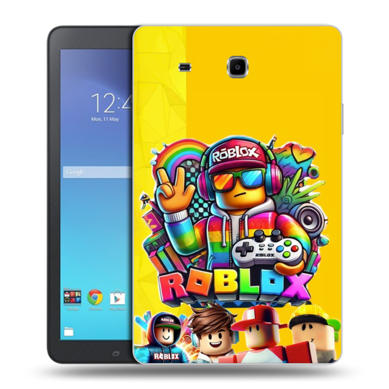 Силиконовый чехол на Samsung Galaxy Tab E 9.6 с принтом Roblox Роблокс Силиконовый чехол на Samsung Galaxy Tab E 9.6 с принтом Roblox Роблокс