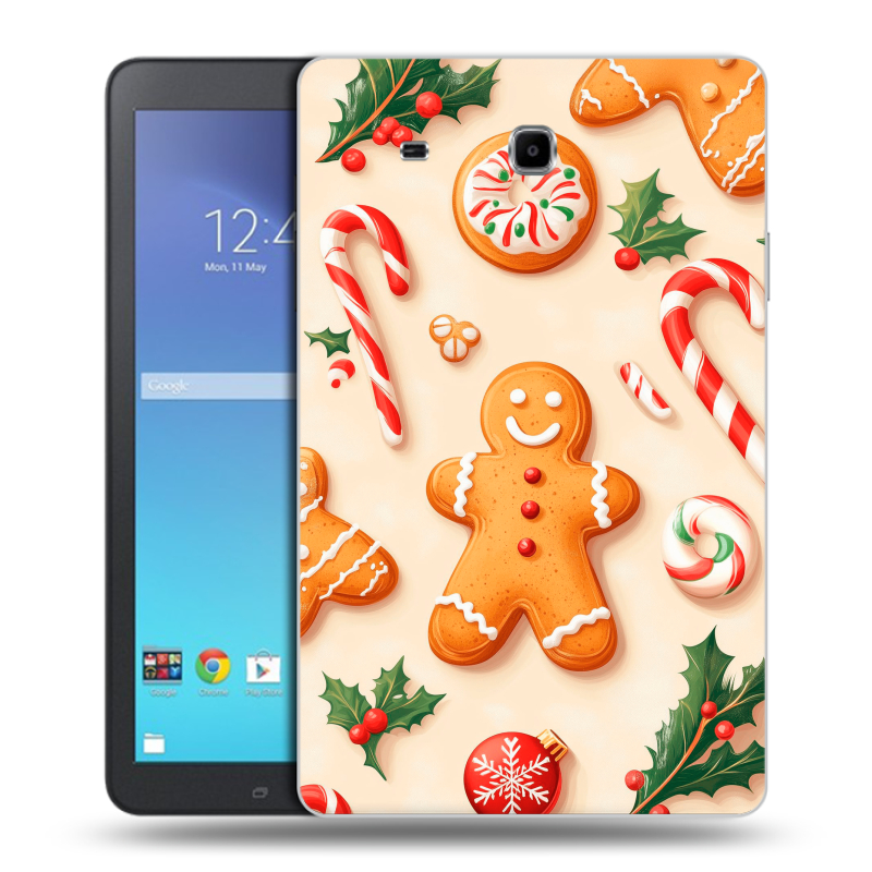 Силиконовый чехол на Samsung Galaxy Tab E 9.6 с принтом Новый год Силиконовый чехол на Samsung Galaxy Tab E 9.6 с принтом Новый год