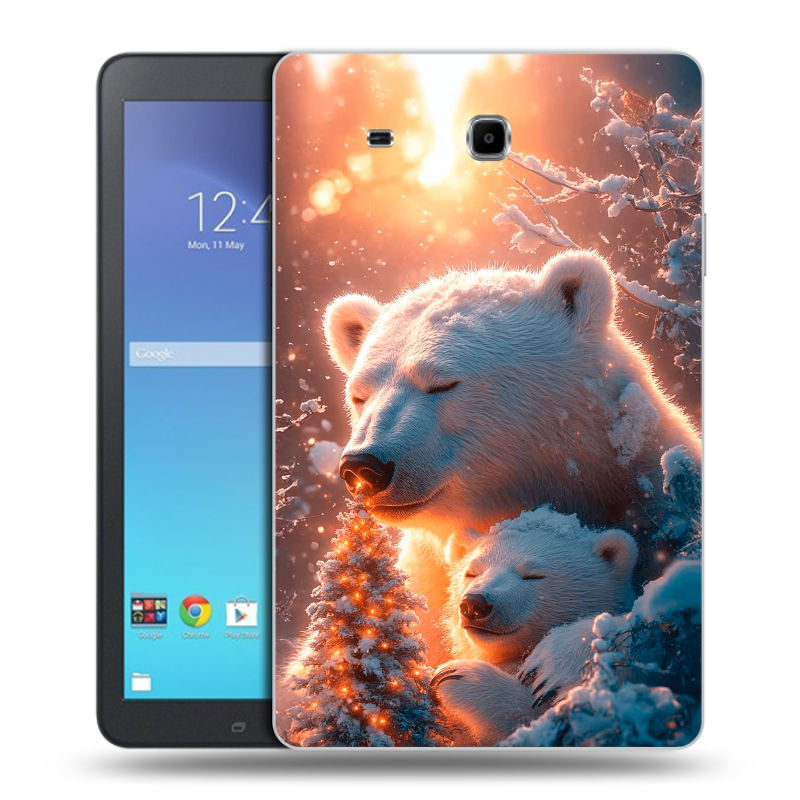Силиконовый чехол на Samsung Galaxy Tab E 9.6 с принтом Новый год Силиконовый чехол на Samsung Galaxy Tab E 9.6 с принтом Новый год
