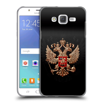 Силиконовый чехол на Samsung Galaxy J5 с принтом Герб России