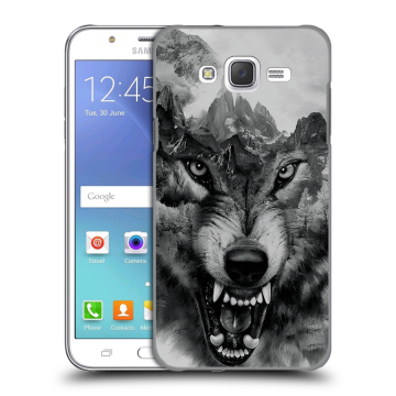 Силиконовый чехол на Samsung Galaxy J5 с принтом Волк