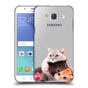 Силиконовый чехол на Samsung Galaxy J5 с принтом Кошки