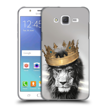 Силиконовый чехол на Samsung Galaxy J5 с принтом Лев с короной