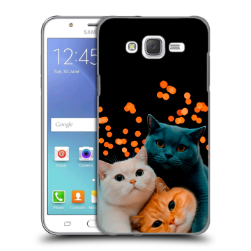 Силиконовый чехол на Samsung Galaxy J5 с принтом Кошки