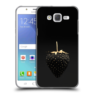 Силиконовый чехол на Samsung Galaxy J5 с принтом Черная клубника