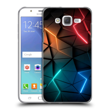 Силиконовый чехол на Samsung Galaxy J5 с принтом Абстракция неон