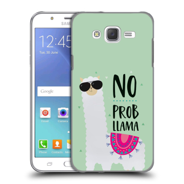 Силиконовый чехол на Samsung Galaxy J5 с принтом Лама