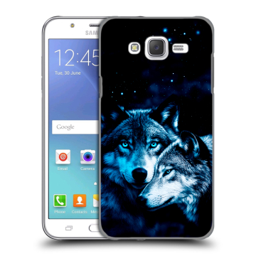 Силиконовый чехол на Samsung Galaxy J5 с принтом Волки