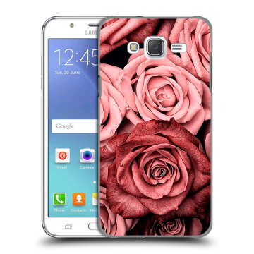 Силиконовый чехол на Samsung Galaxy J5 с принтом Цветы розы