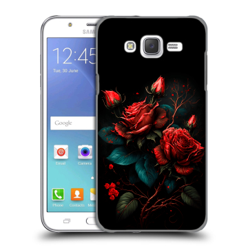 Силиконовый чехол на Samsung Galaxy J5 с принтом Розы красные Силиконовый чехол на Samsung Galaxy J5 с принтом Розы красные