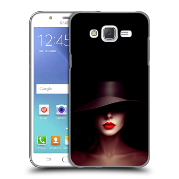 Силиконовый чехол на Samsung Galaxy J5 с принтом Девушка в шляпе Силиконовый чехол на Samsung Galaxy J5 с принтом Девушка в шляпе