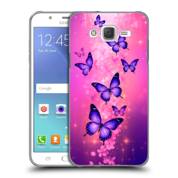 Силиконовый чехол на Samsung Galaxy J5 с принтом Бабочки Силиконовый чехол на Samsung Galaxy J5 с принтом Бабочки