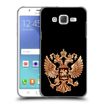 Силиконовый чехол на Samsung Galaxy J5 с принтом Герб России золотой Силиконовый чехол на Samsung Galaxy J5 с принтом Герб России золотой