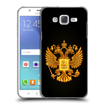 Силиконовый чехол на Samsung Galaxy J5 с принтом Герб России желтый Силиконовый чехол на Samsung Galaxy J5 с принтом Герб России желтый