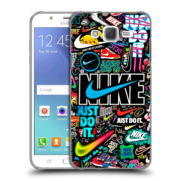 Силиконовый чехол на Samsung Galaxy J5 с принтом найк nike черный Силиконовый чехол на Samsung Galaxy J5 с принтом найк nike черный