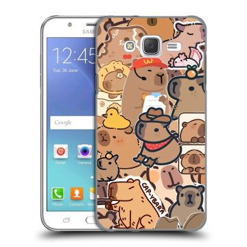 Силиконовый чехол на Samsung Galaxy J5 с принтом капибара Силиконовый чехол на Samsung Galaxy J5 с принтом капибара