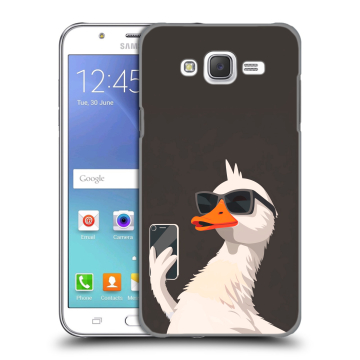 Силиконовый чехол на Samsung Galaxy J5 с принтом утка в очках Силиконовый чехол на Samsung Galaxy J5 с принтом утка в очках