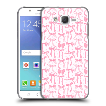 Силиконовый чехол на Samsung Galaxy J5 с принтом Розовые бантики Силиконовый чехол на Samsung Galaxy J5 с принтом Розовые бантики