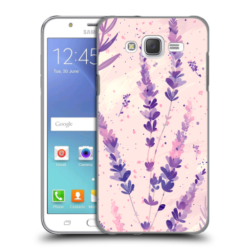 Силиконовый чехол на Samsung Galaxy J5 с принтом цветы лаванда Силиконовый чехол на Samsung Galaxy J5 с принтом цветы лаванда