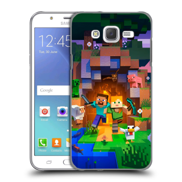 Силиконовый чехол на Samsung Galaxy J5 с принтом Майнкрафт Minecraft Силиконовый чехол на Samsung Galaxy J5 с принтом Майнкрафт Minecraft