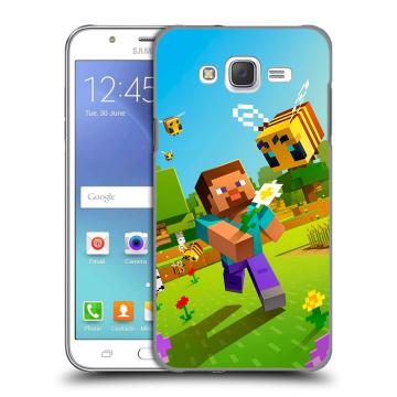 Силиконовый чехол на Samsung Galaxy J5 с принтом Майнкрафт Minecraft