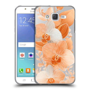 Силиконовый чехол на Samsung Galaxy J5 с принтом Бежевые цветы Силиконовый чехол на Samsung Galaxy J5 с принтом Бежевые цветы