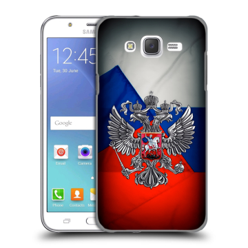 Силиконовый чехол на Samsung Galaxy J5 с принтом Флаг России Силиконовый чехол на Samsung Galaxy J5 с принтом Флаг России