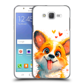Силиконовый чехол на Samsung Galaxy J5 с принтом корги Силиконовый чехол на Samsung Galaxy J5 с принтом корги