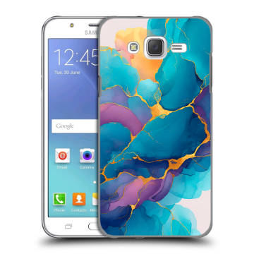 Силиконовый чехол на Samsung Galaxy J5 с принтом Мрамор блестки Силиконовый чехол на Samsung Galaxy J5 с принтом Мрамор блестки