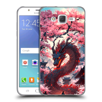 Силиконовый чехол на Samsung Galaxy J5 с принтом Дракон Японский Силиконовый чехол на Samsung Galaxy J5 с принтом Дракон Японский