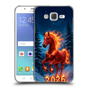 Силиконовый чехол на Samsung Galaxy J5 с принтом Новый год коня Силиконовый чехол на Samsung Galaxy J5 с принтом Новый год коня