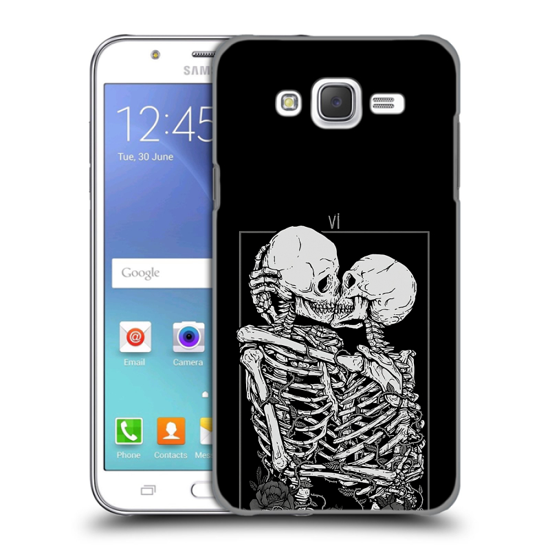 Пластиковый чехол на Samsung Galaxy J5 с принтом Поцелуй скелетов Пластиковый чехол на Samsung Galaxy J5 с принтом Поцелуй скелетов