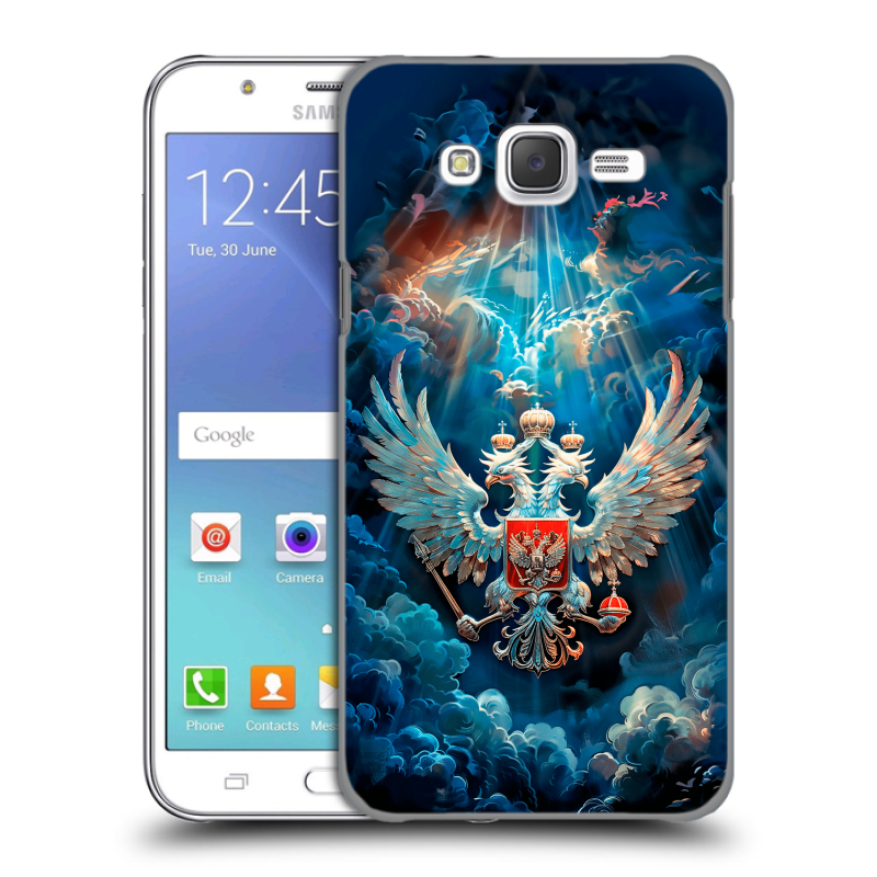Силиконовый чехол на Samsung Galaxy J5 с принтом Герб флаг России Силиконовый чехол на Samsung Galaxy J5 с принтом Герб флаг России