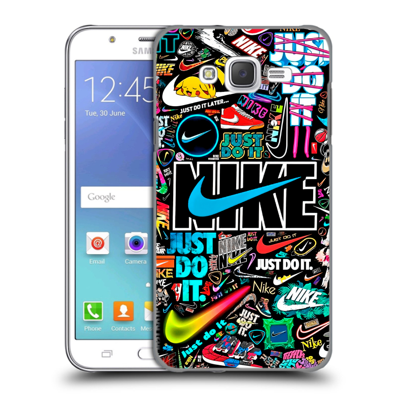Пластиковый чехол на Samsung Galaxy J5 с принтом найк nike черный Пластиковый чехол на Samsung Galaxy J5 с принтом найк nike черный