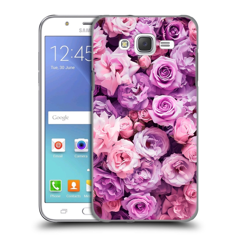 Пластиковый чехол на Samsung Galaxy J5 с принтом лавандовые розы Пластиковый чехол на Samsung Galaxy J5 с принтом лавандовые розы