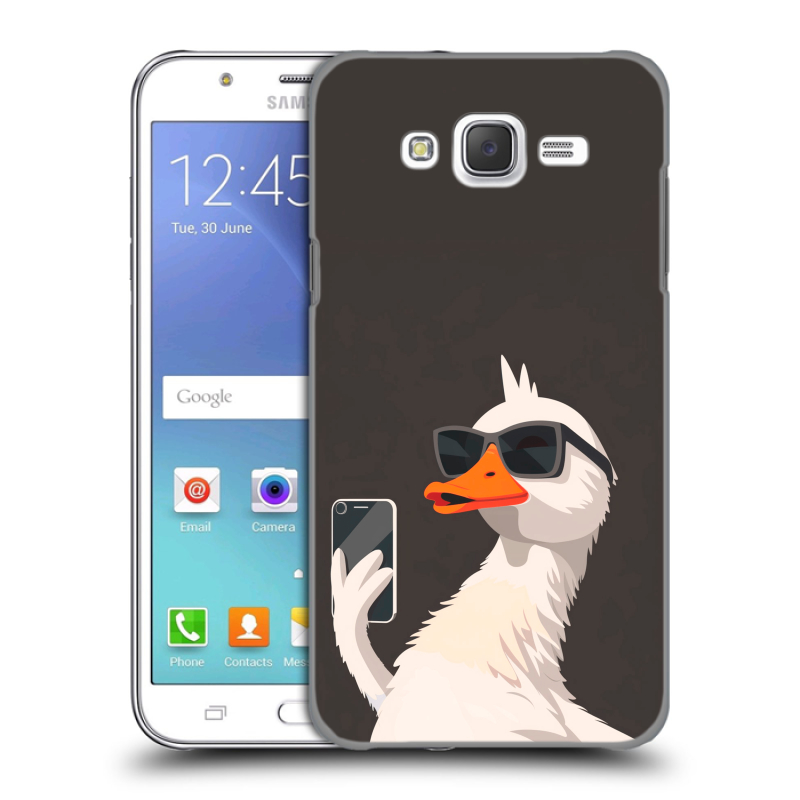 Пластиковый чехол на Samsung Galaxy J5 с принтом утка в очках Пластиковый чехол на Samsung Galaxy J5 с принтом утка в очках