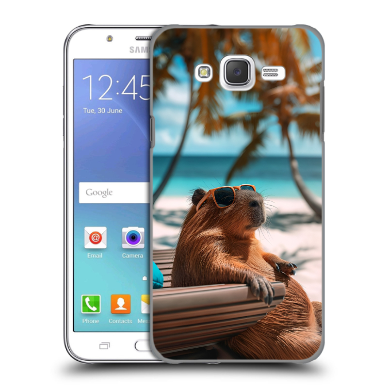 Силиконовый чехол на Samsung Galaxy J5 с принтом Капибара Силиконовый чехол на Samsung Galaxy J5 с принтом Капибара