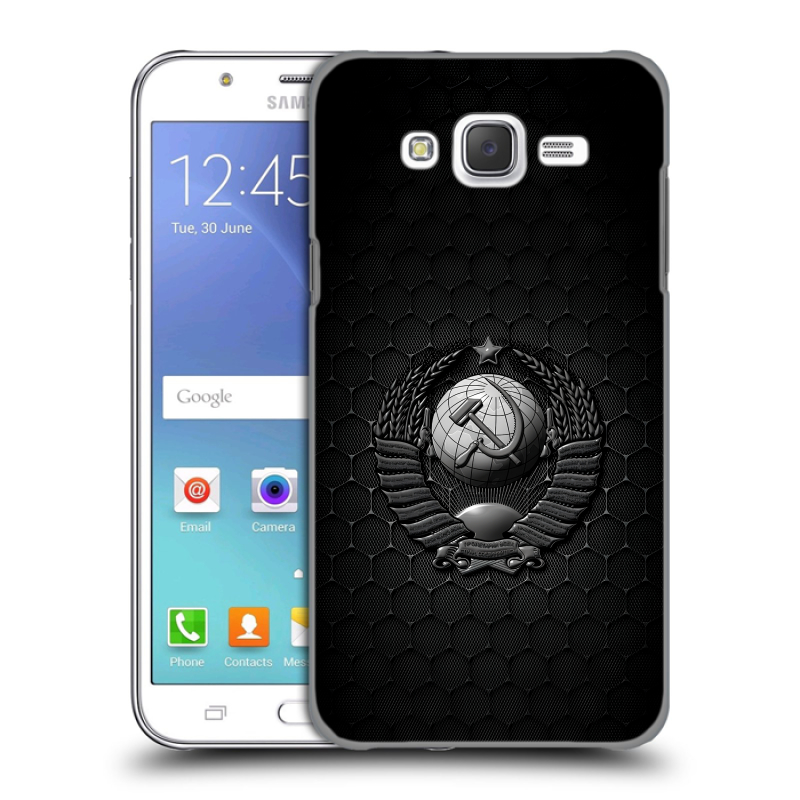 Пластиковый чехол на Samsung Galaxy J5 с принтом Герб Флаг СССР Пластиковый чехол на Samsung Galaxy J5 с принтом Герб Флаг СССР