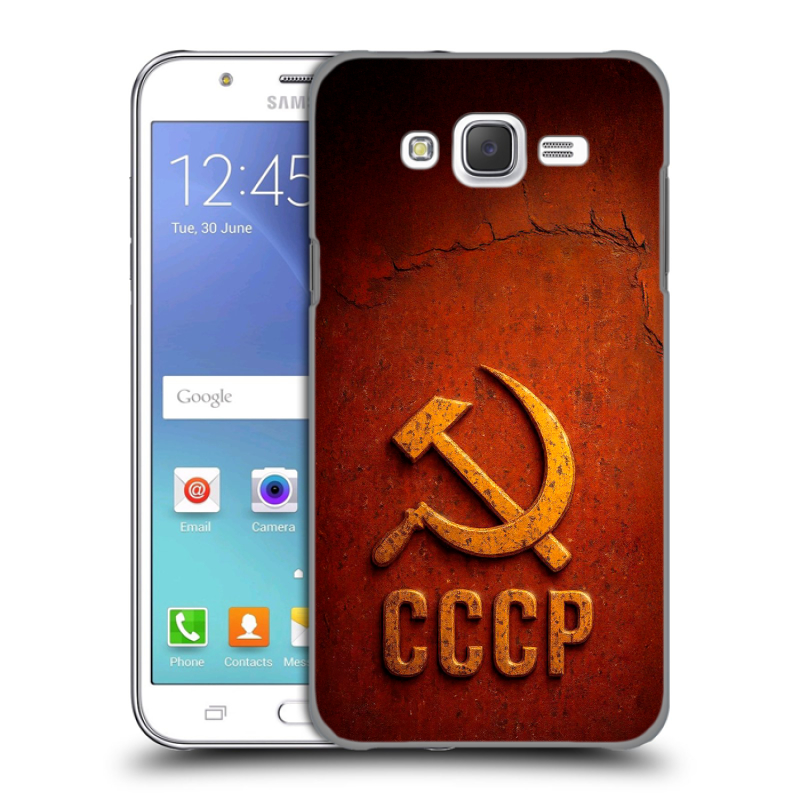 Пластиковый чехол на Samsung Galaxy J5 с принтом Флаг Герб СССР Пластиковый чехол на Samsung Galaxy J5 с принтом Флаг Герб СССР