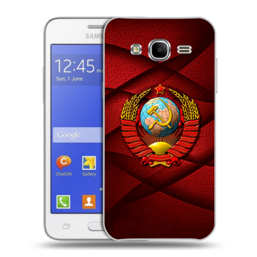 Пластиковый чехол на Samsung Galaxy J7 с принтом Герб СССР Пластиковый чехол на Samsung Galaxy J7 с принтом Герб СССР
