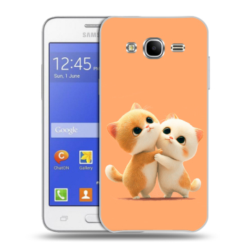 Пластиковый чехол на Samsung Galaxy J7 с принтом Милые котики Пластиковый чехол на Samsung Galaxy J7 с принтом Милые котики