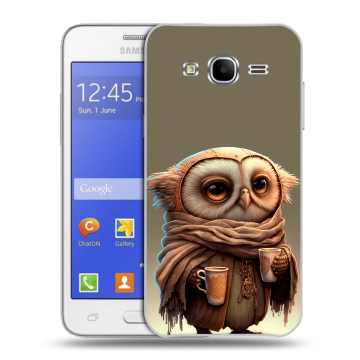 Пластиковый чехол на Samsung Galaxy J7 с принтом Сова Пластиковый чехол на Samsung Galaxy J7 с принтом Сова