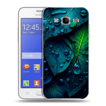Пластиковый чехол на Samsung Galaxy J7 с принтом Листья Пластиковый чехол на Samsung Galaxy J7 с принтом Листья
