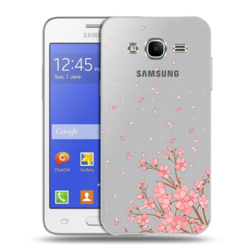 Пластиковый чехол на Samsung Galaxy J7 с принтом Ветка сакуры Пластиковый чехол на Samsung Galaxy J7 с принтом Ветка сакуры